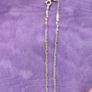 Sterling Silver Figaro Style Chain Anklet